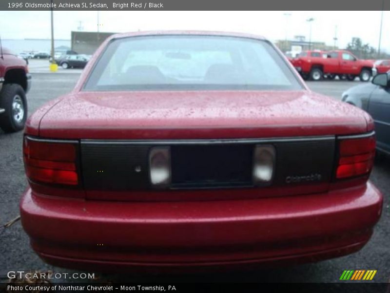 Bright Red / Black 1996 Oldsmobile Achieva SL Sedan