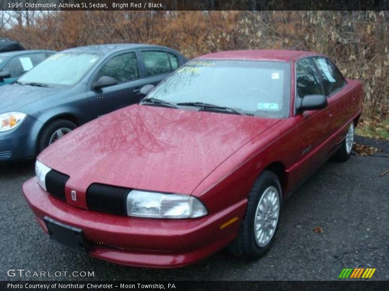 Bright Red / Black 1996 Oldsmobile Achieva SL Sedan