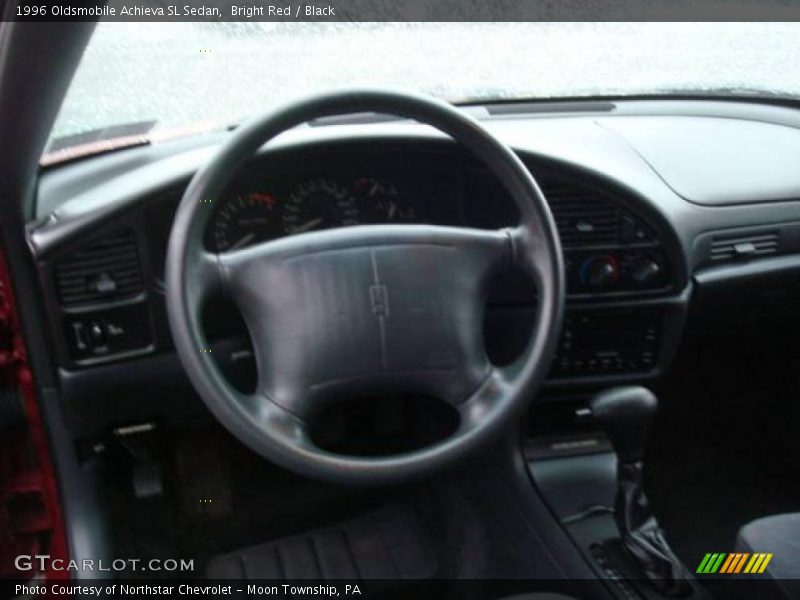 Bright Red / Black 1996 Oldsmobile Achieva SL Sedan
