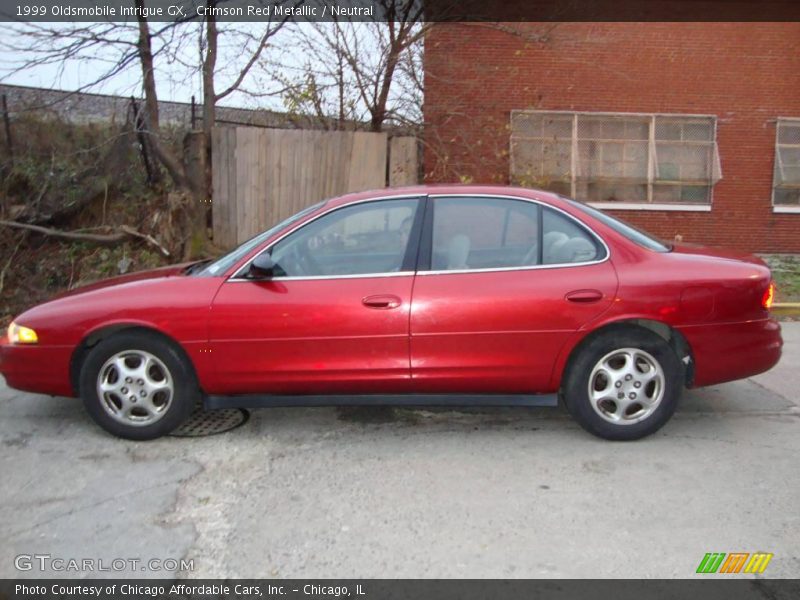 Crimson Red Metallic / Neutral 1999 Oldsmobile Intrigue GX