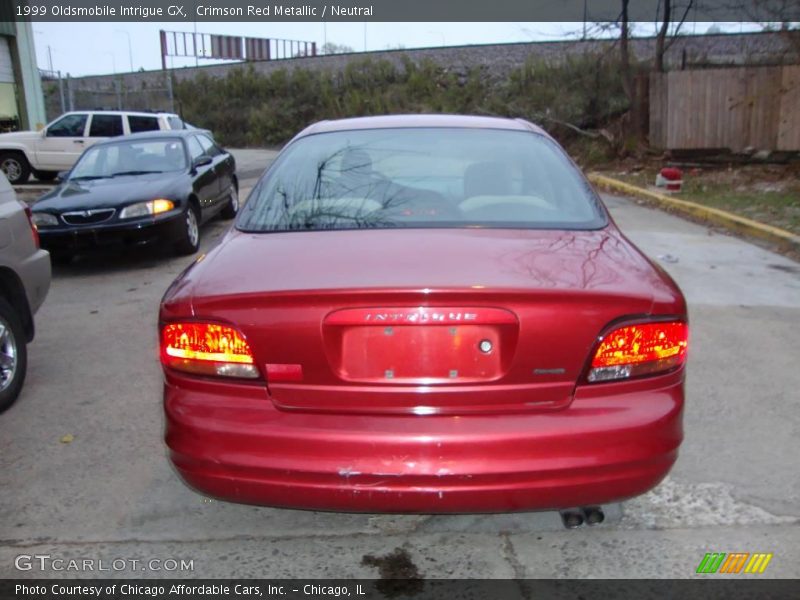 Crimson Red Metallic / Neutral 1999 Oldsmobile Intrigue GX