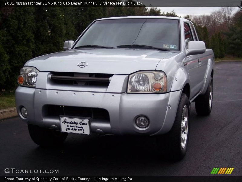 Silver Ice Metallic / Black 2001 Nissan Frontier SC V6 King Cab Desert Runner