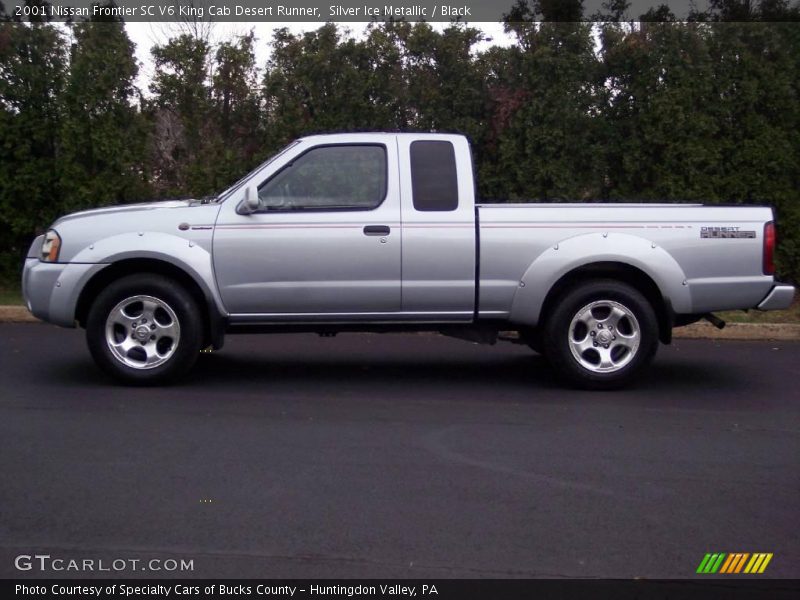Silver Ice Metallic / Black 2001 Nissan Frontier SC V6 King Cab Desert Runner