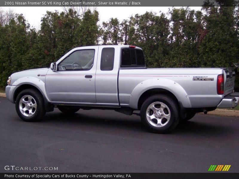 Silver Ice Metallic / Black 2001 Nissan Frontier SC V6 King Cab Desert Runner