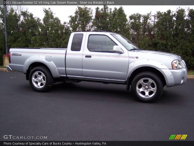 Silver Ice Metallic / Black 2001 Nissan Frontier SC V6 King Cab Desert Runner