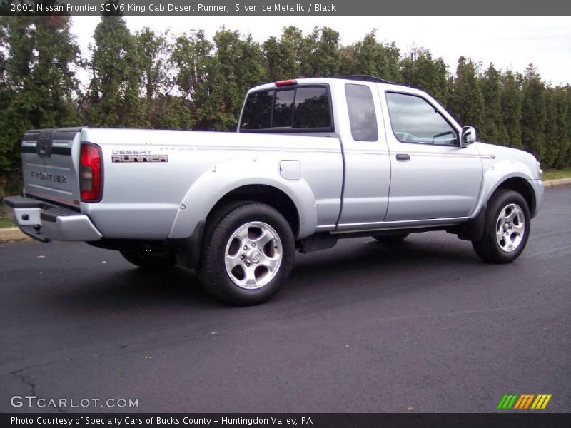 Silver Ice Metallic / Black 2001 Nissan Frontier SC V6 King Cab Desert Runner