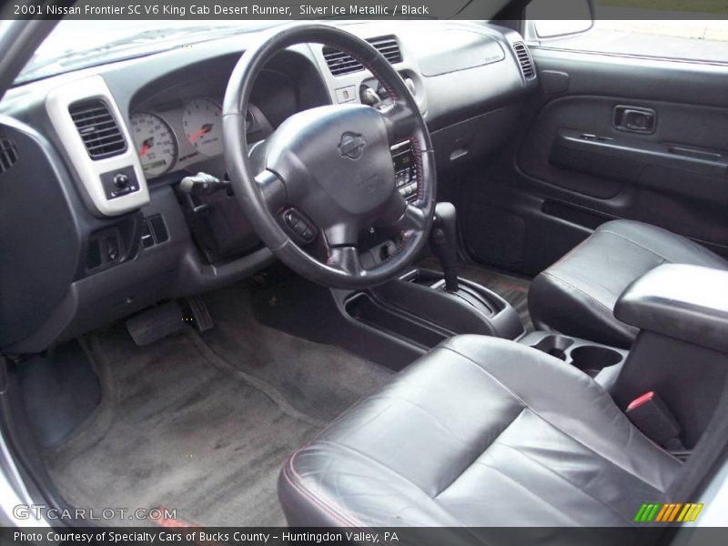 Silver Ice Metallic / Black 2001 Nissan Frontier SC V6 King Cab Desert Runner