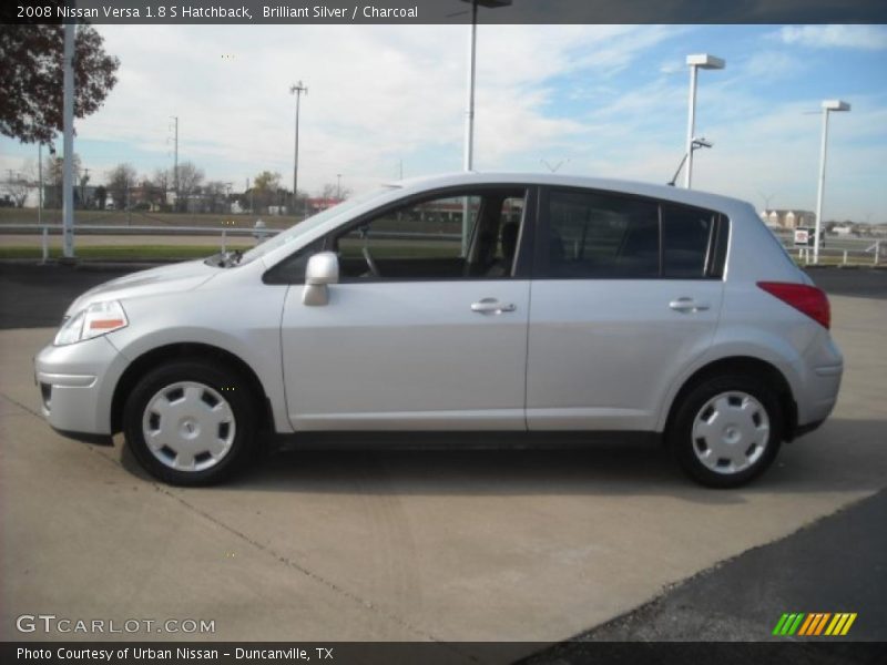 Brilliant Silver / Charcoal 2008 Nissan Versa 1.8 S Hatchback