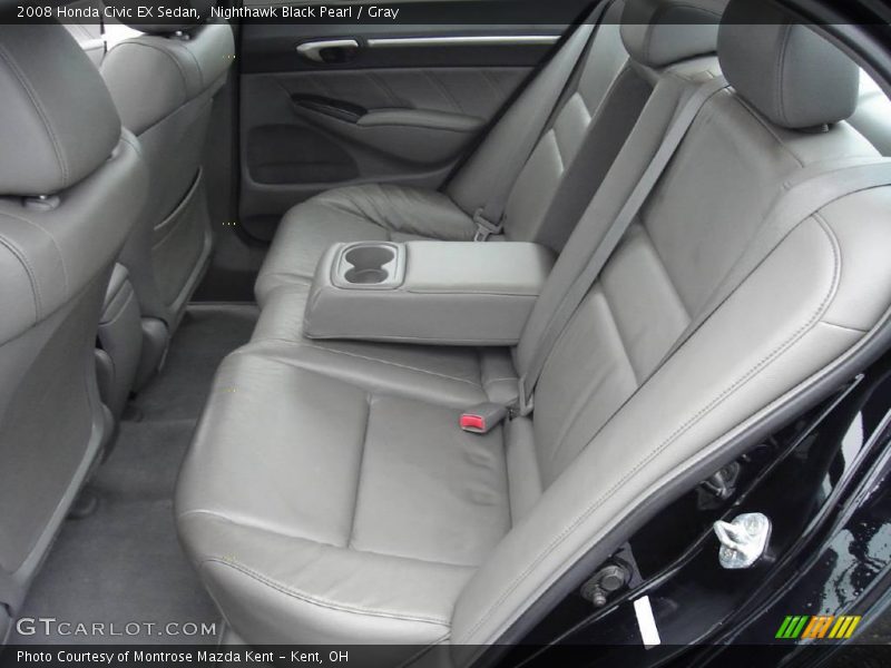 Nighthawk Black Pearl / Gray 2008 Honda Civic EX Sedan