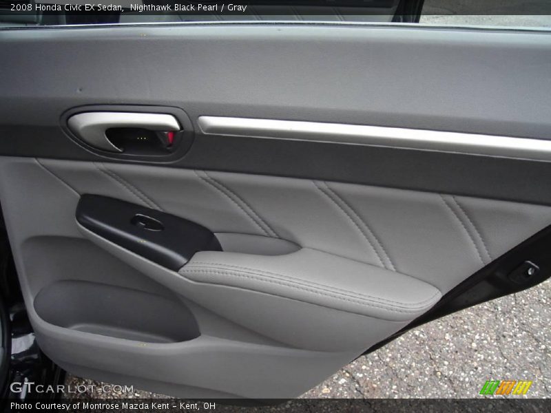 Nighthawk Black Pearl / Gray 2008 Honda Civic EX Sedan