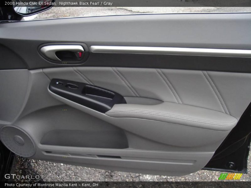 Nighthawk Black Pearl / Gray 2008 Honda Civic EX Sedan