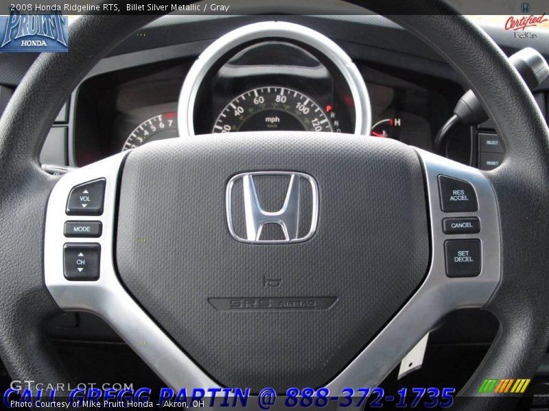 Billet Silver Metallic / Gray 2008 Honda Ridgeline RTS
