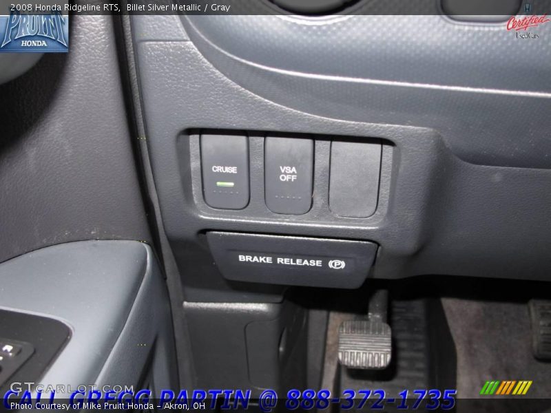 Billet Silver Metallic / Gray 2008 Honda Ridgeline RTS