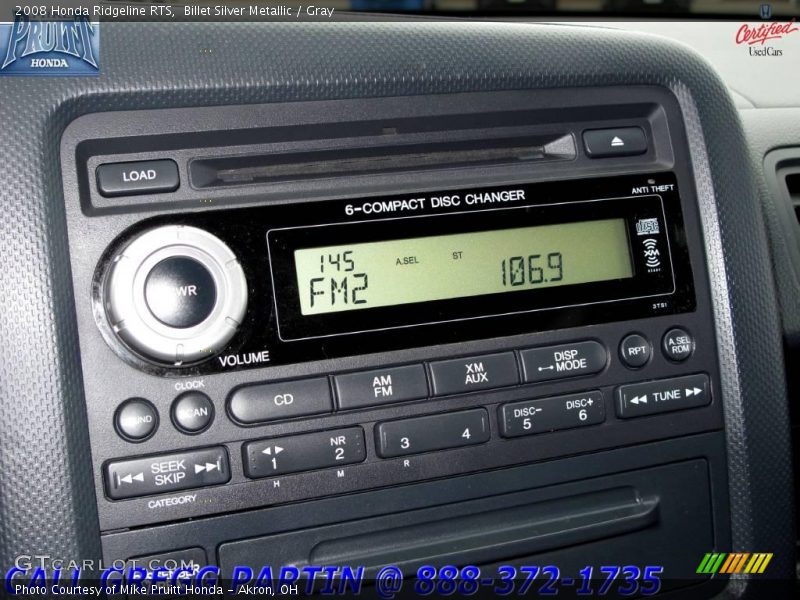 Billet Silver Metallic / Gray 2008 Honda Ridgeline RTS