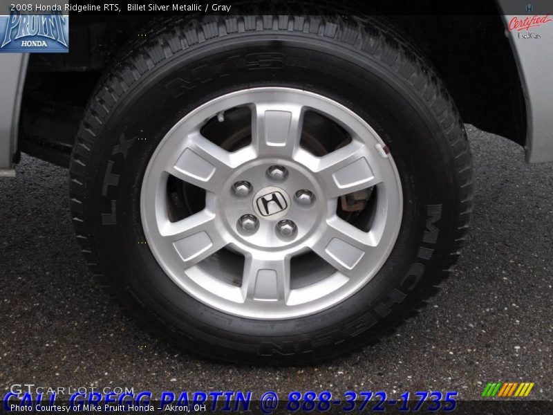 Billet Silver Metallic / Gray 2008 Honda Ridgeline RTS