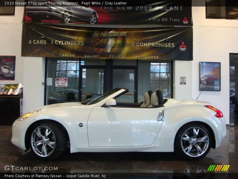 Pearl White / Gray Leather 2010 Nissan 370Z Sport Touring Roadster