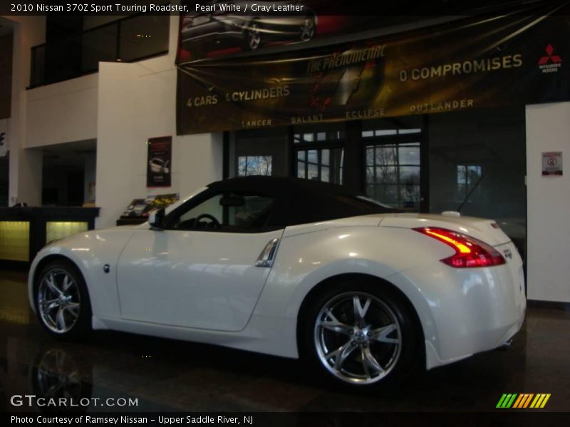 Pearl White / Gray Leather 2010 Nissan 370Z Sport Touring Roadster