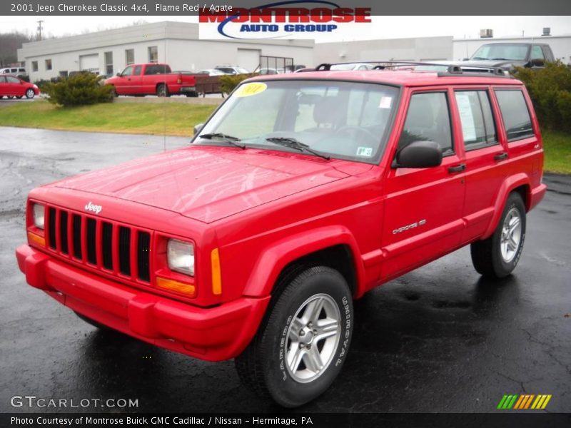 Flame Red / Agate 2001 Jeep Cherokee Classic 4x4