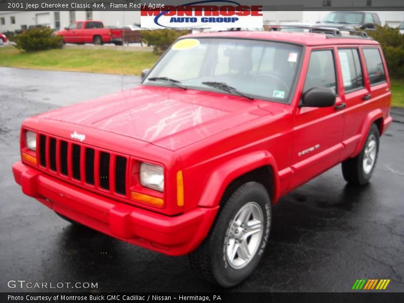 Flame Red / Agate 2001 Jeep Cherokee Classic 4x4