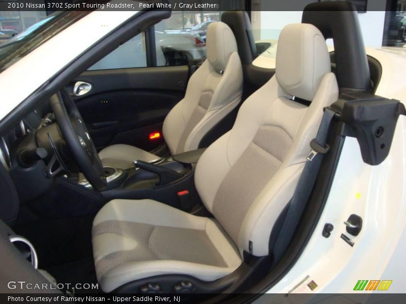 Pearl White / Gray Leather 2010 Nissan 370Z Sport Touring Roadster