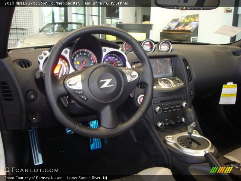 Pearl White / Gray Leather 2010 Nissan 370Z Sport Touring Roadster