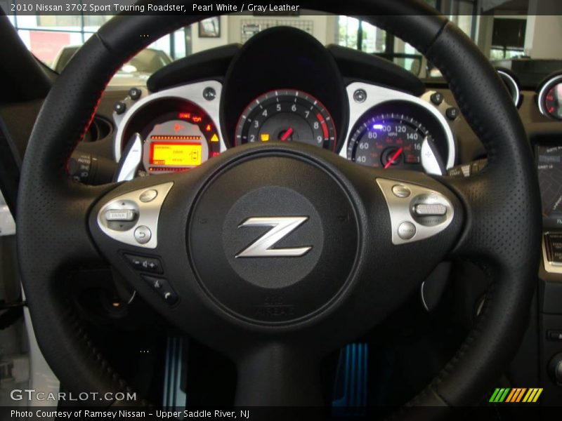 Pearl White / Gray Leather 2010 Nissan 370Z Sport Touring Roadster