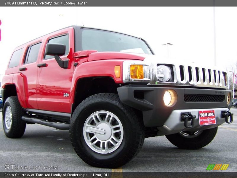 Victory Red / Ebony/Pewter 2009 Hummer H3