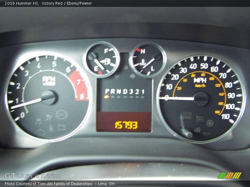 Victory Red / Ebony/Pewter 2009 Hummer H3