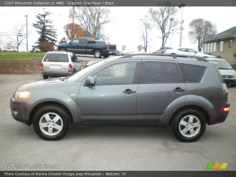 Graphite Gray Pearl / Black 2007 Mitsubishi Outlander LS 4WD