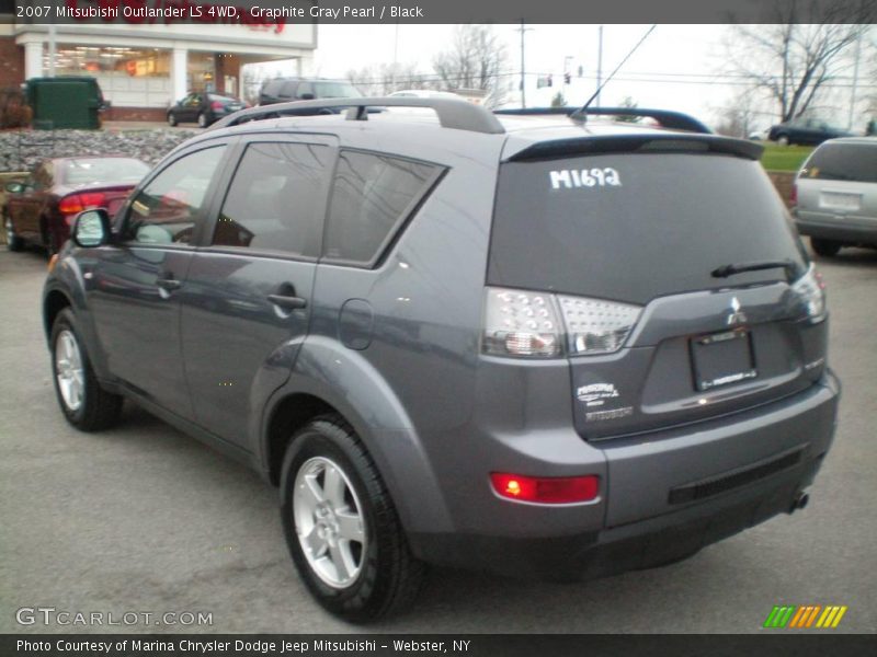 Graphite Gray Pearl / Black 2007 Mitsubishi Outlander LS 4WD