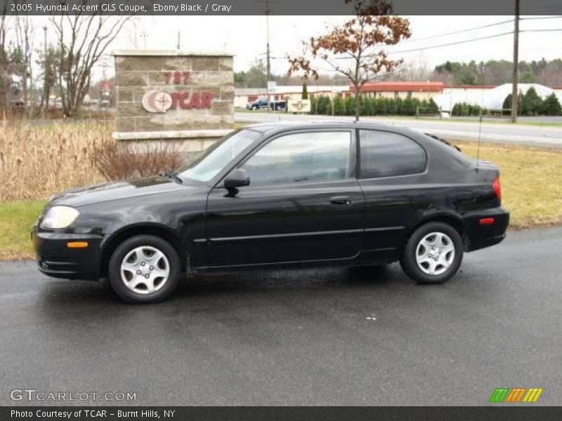 Ebony Black / Gray 2005 Hyundai Accent GLS Coupe