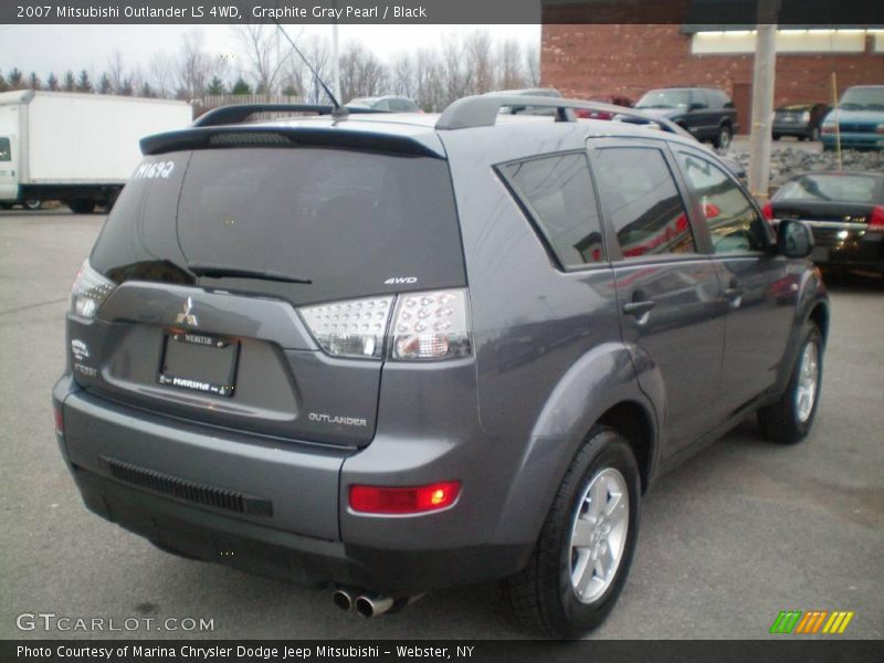 Graphite Gray Pearl / Black 2007 Mitsubishi Outlander LS 4WD