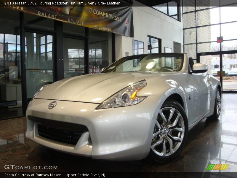 Brilliant Silver / Gray Leather 2010 Nissan 370Z Touring Roadster