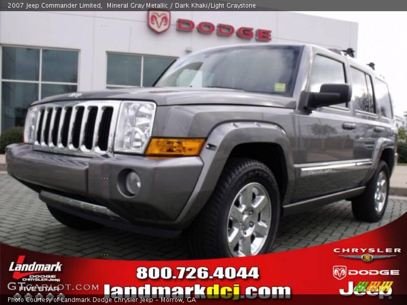 Mineral Gray Metallic / Dark Khaki/Light Graystone 2007 Jeep Commander Limited