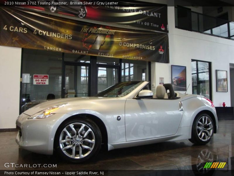 Brilliant Silver / Gray Leather 2010 Nissan 370Z Touring Roadster