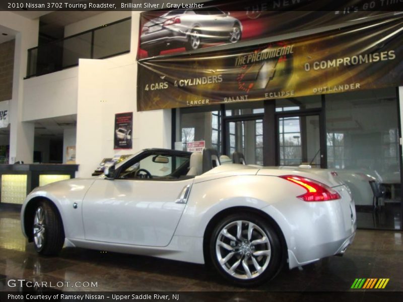 Brilliant Silver / Gray Leather 2010 Nissan 370Z Touring Roadster