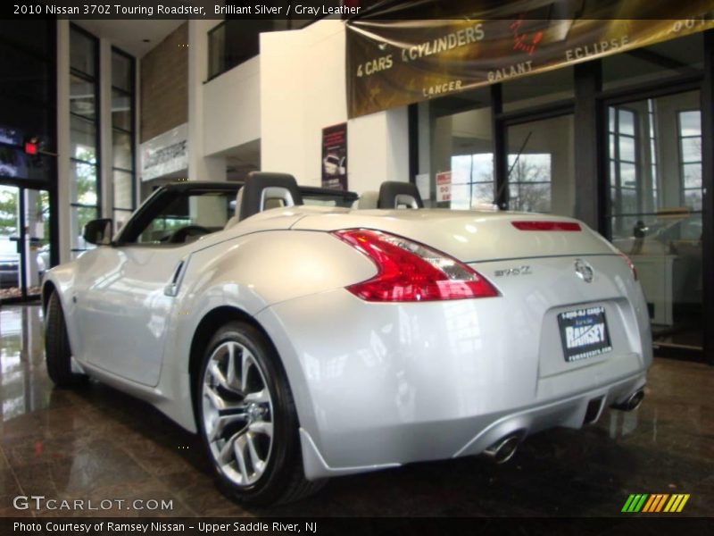 Brilliant Silver / Gray Leather 2010 Nissan 370Z Touring Roadster