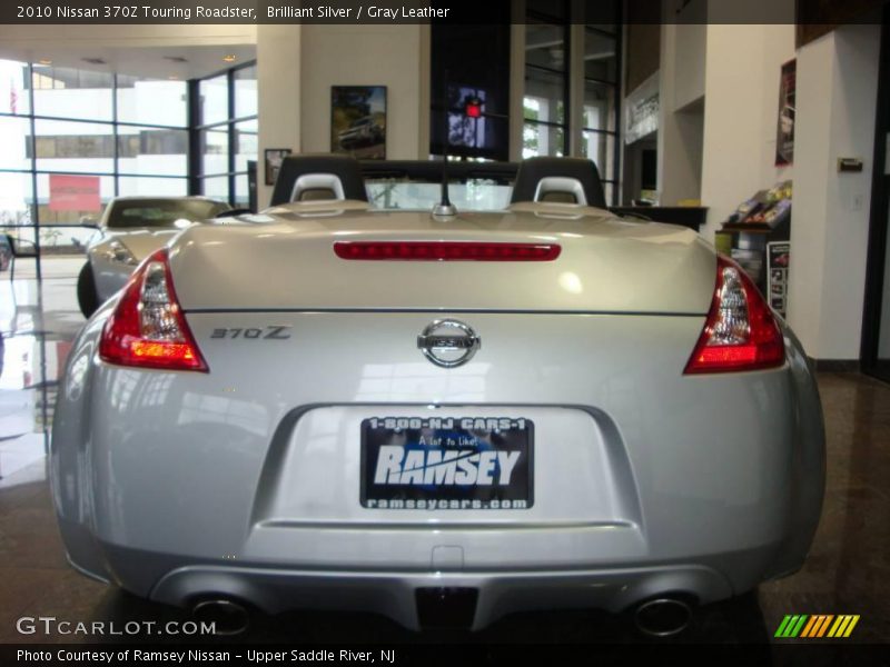 Brilliant Silver / Gray Leather 2010 Nissan 370Z Touring Roadster