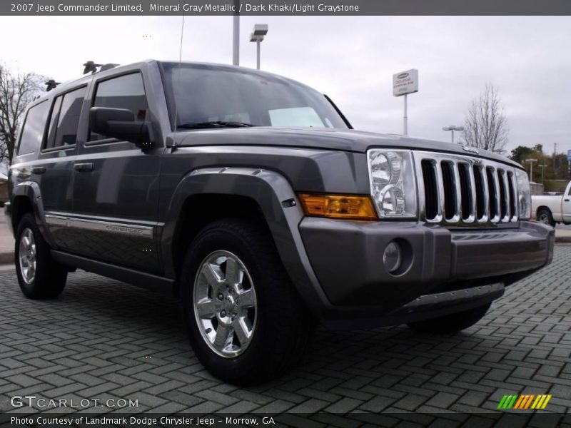 Mineral Gray Metallic / Dark Khaki/Light Graystone 2007 Jeep Commander Limited