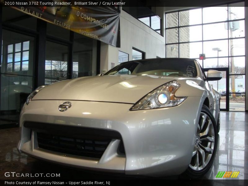 Brilliant Silver / Gray Leather 2010 Nissan 370Z Touring Roadster