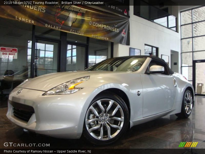 Brilliant Silver / Gray Leather 2010 Nissan 370Z Touring Roadster