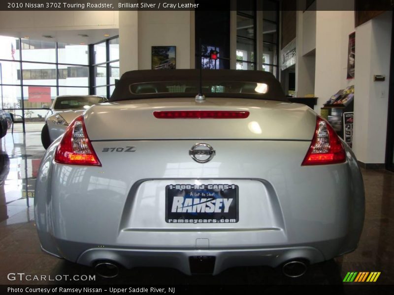 Brilliant Silver / Gray Leather 2010 Nissan 370Z Touring Roadster