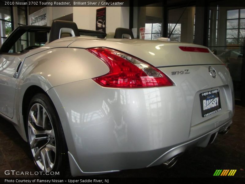 Brilliant Silver / Gray Leather 2010 Nissan 370Z Touring Roadster