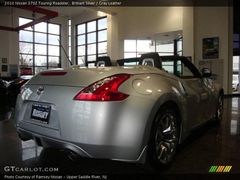 Brilliant Silver / Gray Leather 2010 Nissan 370Z Touring Roadster