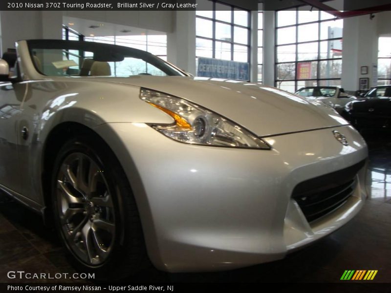 Brilliant Silver / Gray Leather 2010 Nissan 370Z Touring Roadster