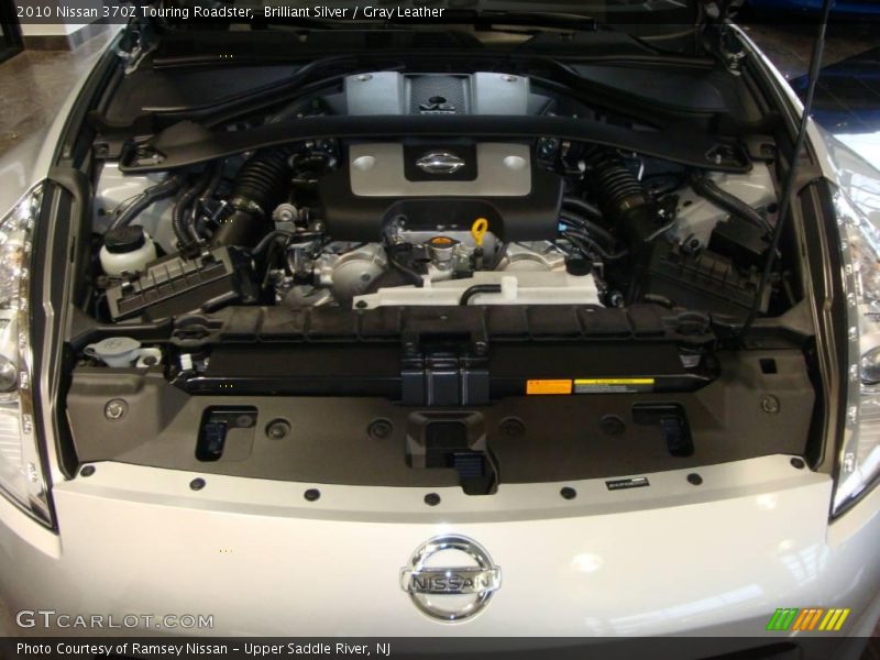 Brilliant Silver / Gray Leather 2010 Nissan 370Z Touring Roadster