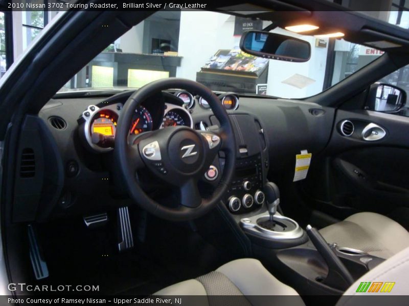 Brilliant Silver / Gray Leather 2010 Nissan 370Z Touring Roadster