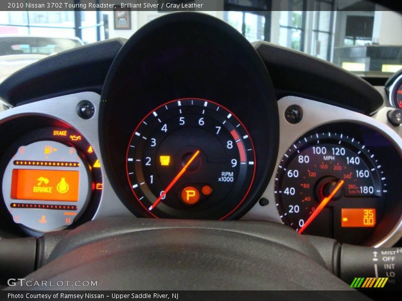 Brilliant Silver / Gray Leather 2010 Nissan 370Z Touring Roadster