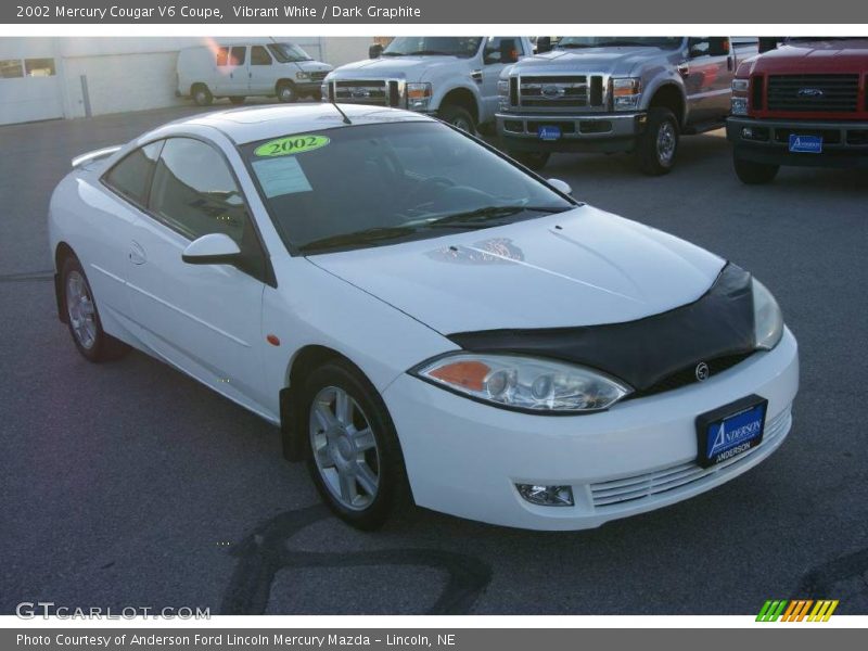 Vibrant White / Dark Graphite 2002 Mercury Cougar V6 Coupe
