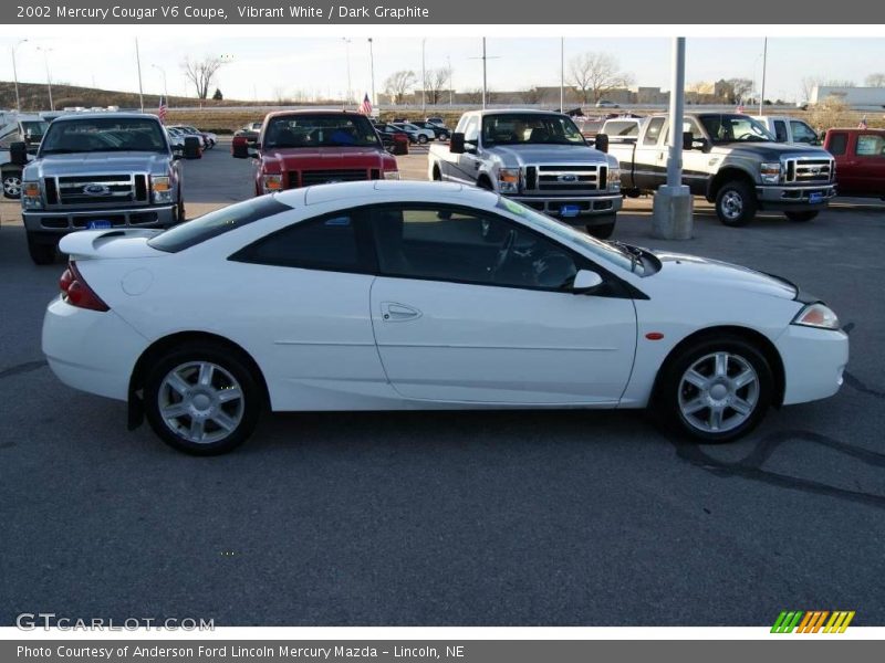 Vibrant White / Dark Graphite 2002 Mercury Cougar V6 Coupe